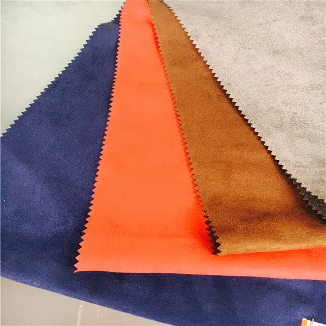100% polyester suede fabric for suede,bag,shoes ,skirt,sofa
