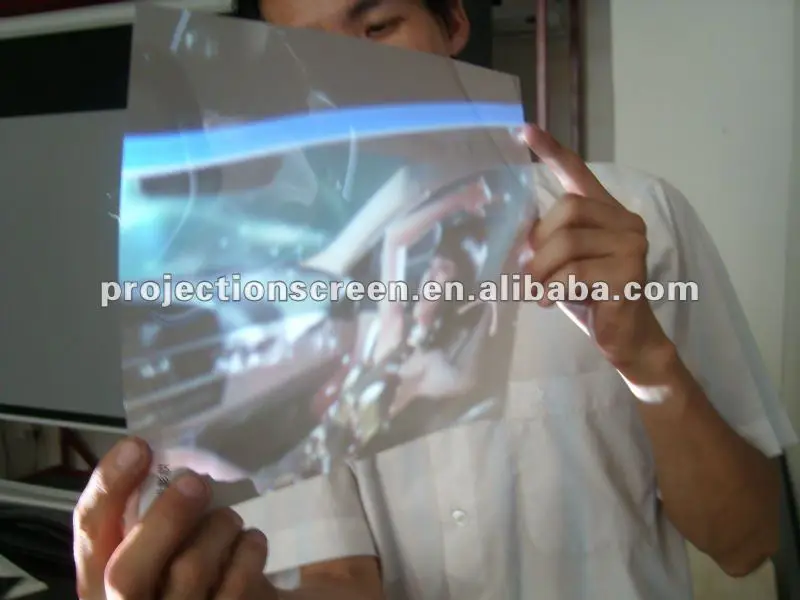 низкая цена клея прозрачные задние проекционный экран/голографической обратной проекции пленка для рекламы дисплей, заседании