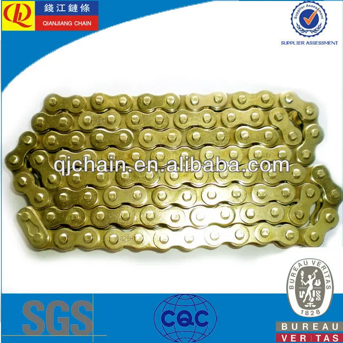 428H high quality golden motorcycle roller chain