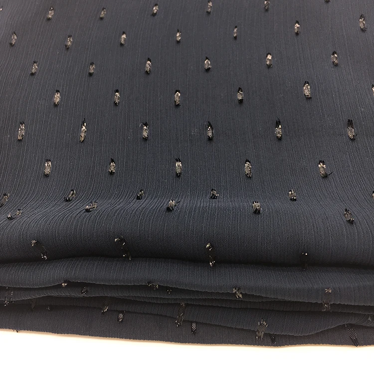 High Quality  Polyester Cutting Flower Thick Chiffon Fabric