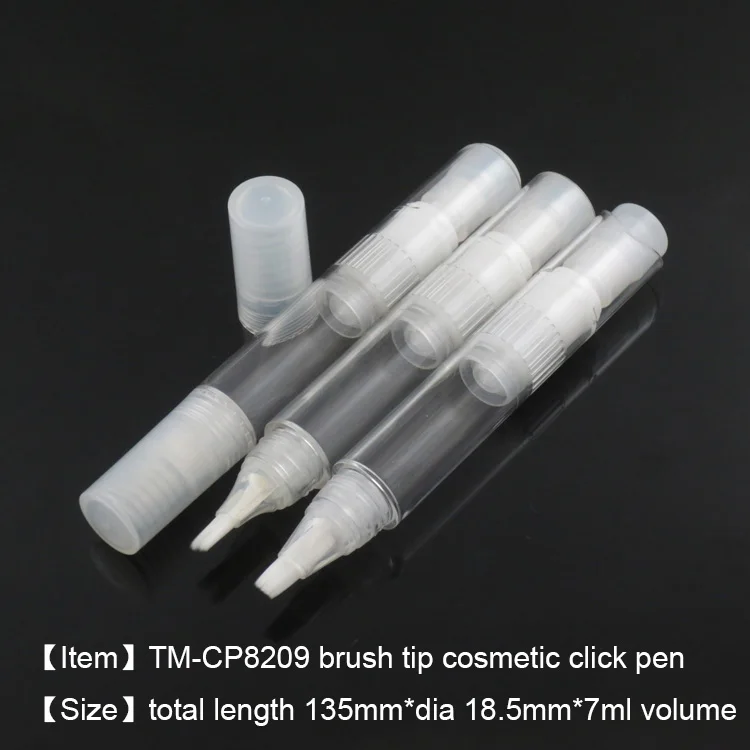 
Free shipping MOQ 500pcs TM-CP8209 7ml wide brush applicator click pen airtight cosmetic empty packing pen 