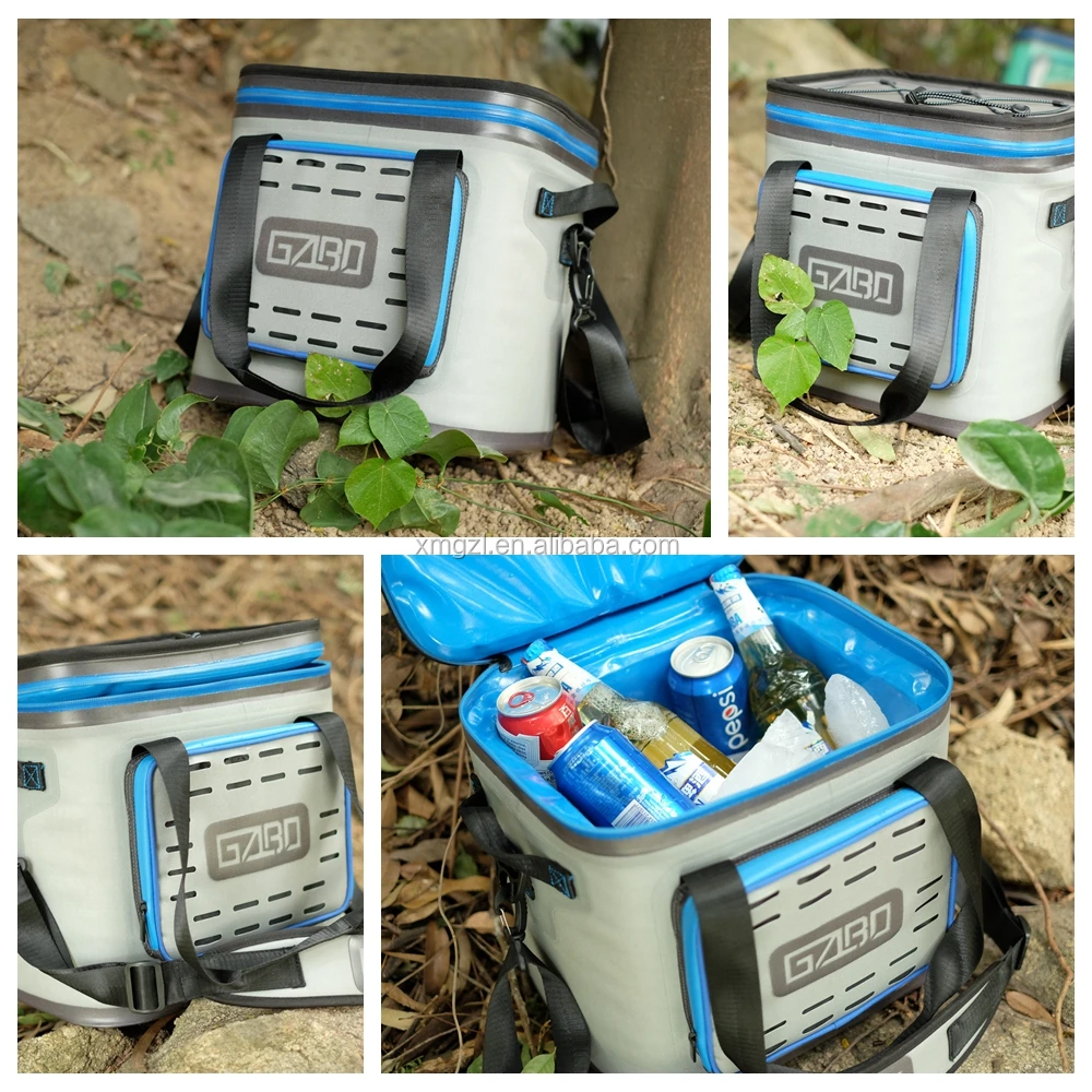 Wholesale Custom TPU 24Cans Waterproof Insulated Thermal Bottle Soft Sided Cooler Bag