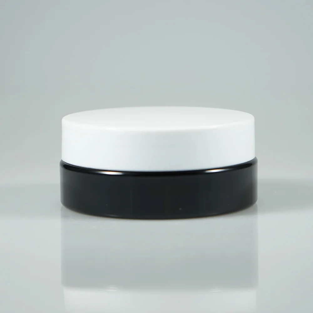 3oz 4oz 5oz black plastic hair wax jar , hair clay container , clay mask jar