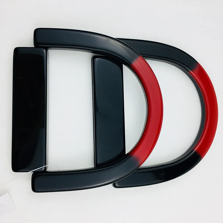 
wholesale high quality D shape 12.5cm purse handle for handbag acrylic lady bag handle 