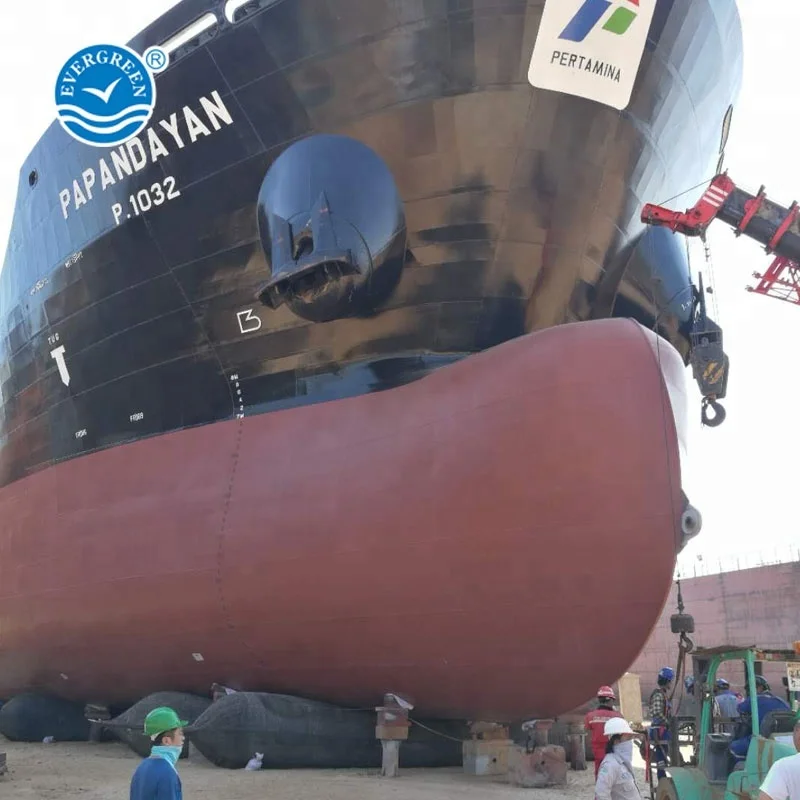 
Floating inflatable rubber balloons floating dock ship launching marine airbags for pontoon 