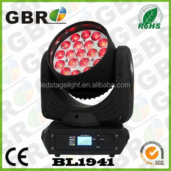 GBR World Class!!! RGBW 19pcs 15w Aura LED Beam led moving head zoom