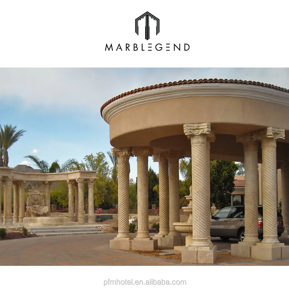 PFM natural marble column pillars sale