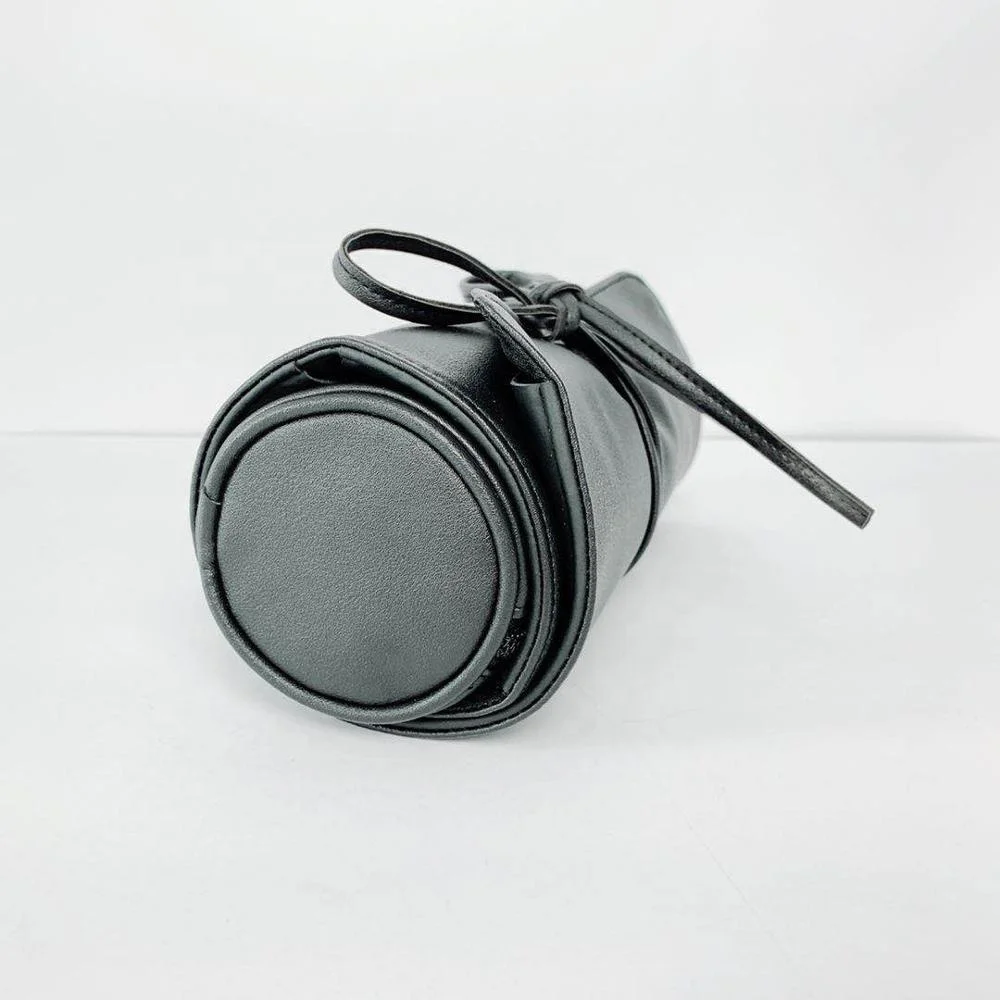 
vintage matt PU roll up make up brush eye bow pencil cosmetic bag pouch 