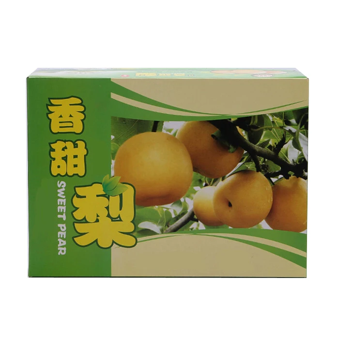 
 Standard Corrugated Pear Packaging Box With Die Cut Paper  