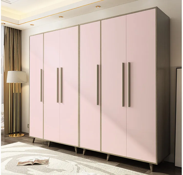 Экономичный простой современный европейский гардероб, сборный комбинированный шкаф для маленькой квартиры