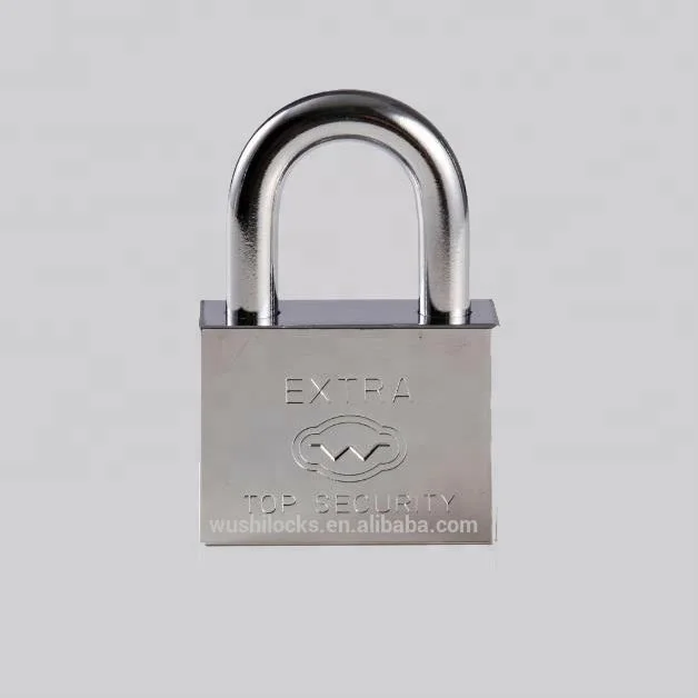 
High quality cheap warehouse furniture chrome plated van square type iron padlock 