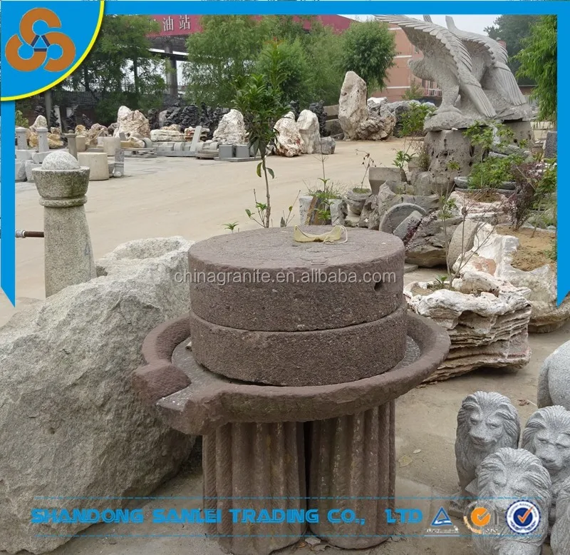 Sale real old millstone outside steps stone