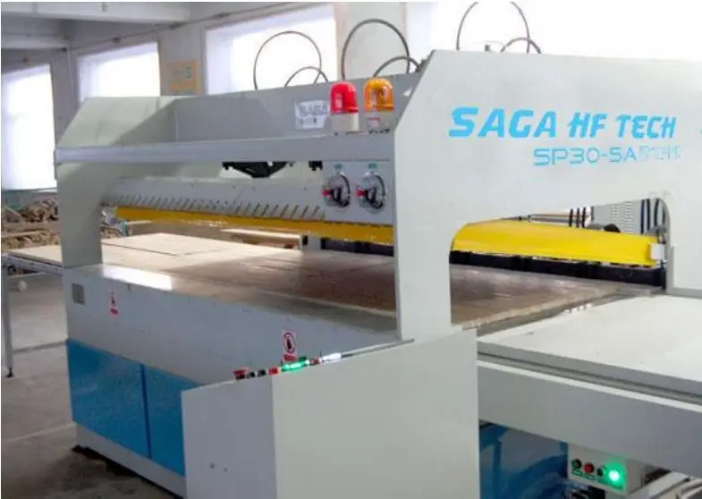 Saga RF press/Radio Frequency Edge Gluing machine for solid wood panel gluing