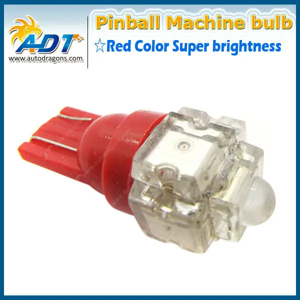 ADT 194 W5W T10 #555 bayonet LED Bulb for pinball, AC/DC 6.3V LED pinball bulb