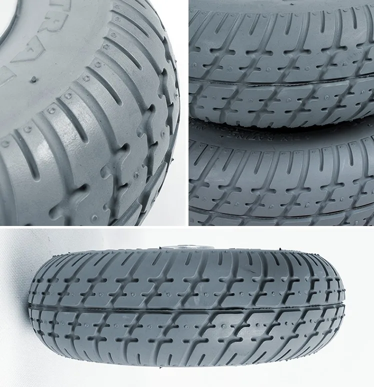 
Cheapest price best quality lightweight 9-inch small rubber tyre PU filled solid front wheel with wheelchairs 