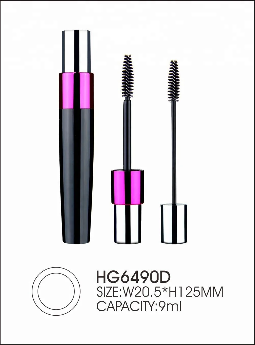 
Unique Mascara Components make up mascara container with double applicator 