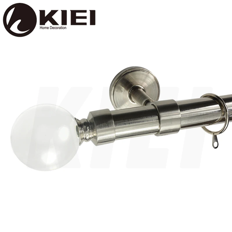 
Curtain Rod Set Poles Pipe Curtains Wholesale Iron Steel Plastic Acrylic Tension Rod for Drapery Hardware Room Decoration 