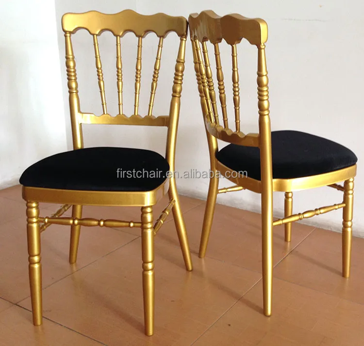 Factory price metal napoleon chair with seat cushion