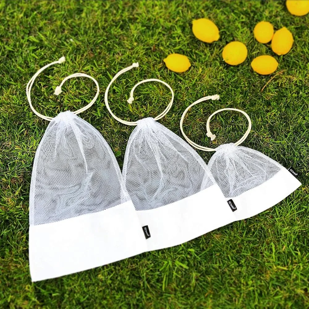 Reusable vegetable and bread bag cotton muslin shopping bag with logo