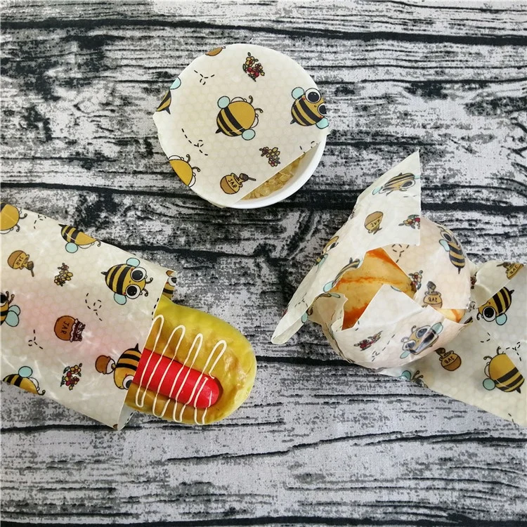 Дешевые компания получает крупную скидку на нетоксичные Моющиеся Многоразовые натуральный органический пчелиный воск Эко-дружественных пищевые продукты упаковка