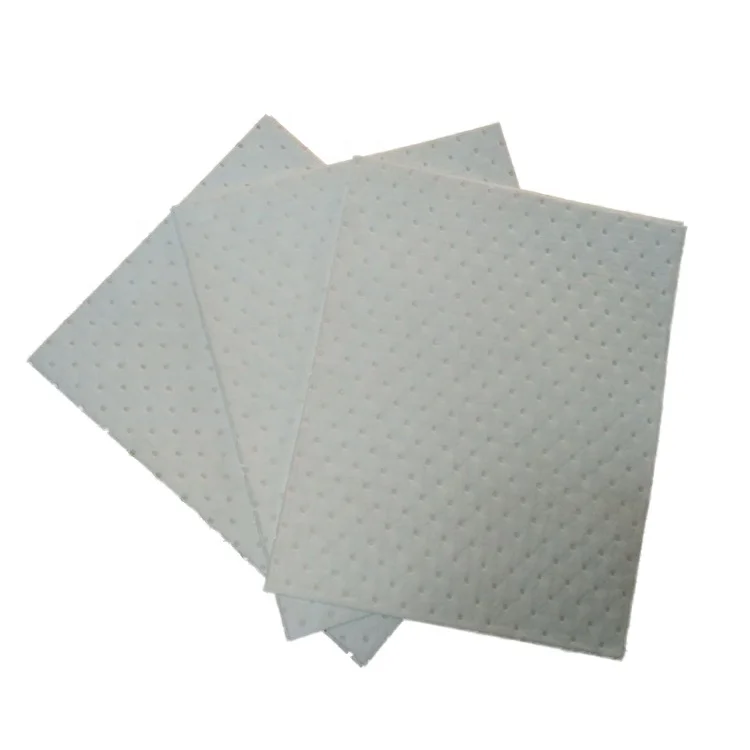 100% pp 40*50cm 180gsm dimpled oil absorbent pads
