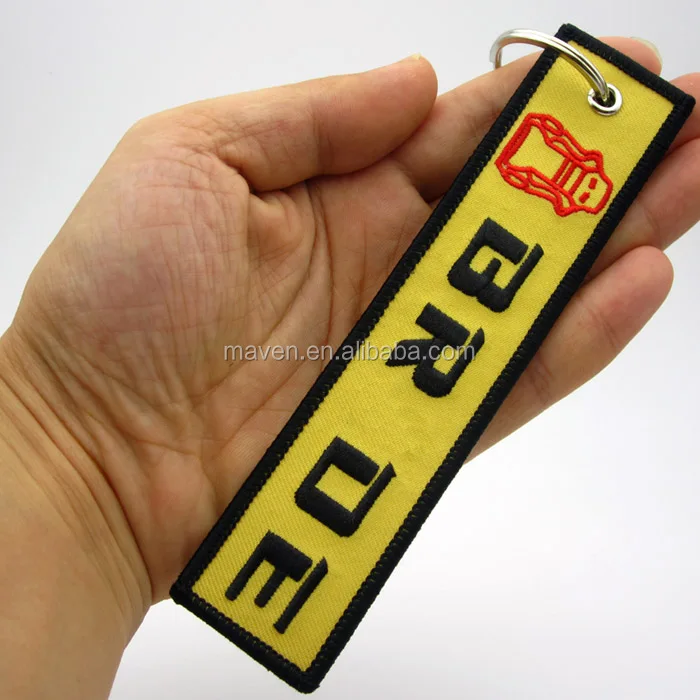 Bride TEIN JDM Style Embroidery logo Fabric Keychain keyring Luggage Motorcycle Car Key Tag chain