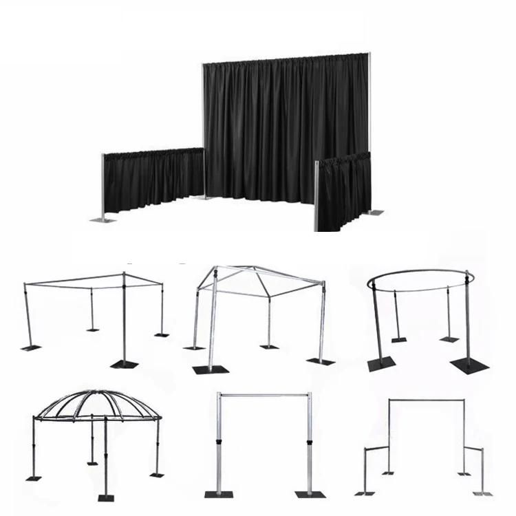 Wedding Decoration of Adjustable Aluminum Pipe Drape Backdrop Stand