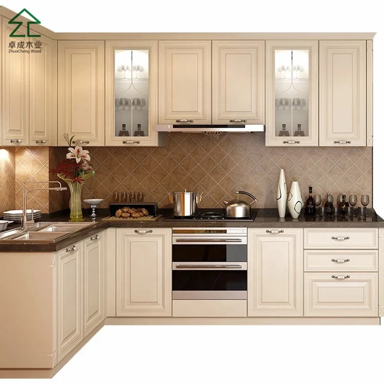 Malaysia cheap mdf kitchen cabinet set with sink