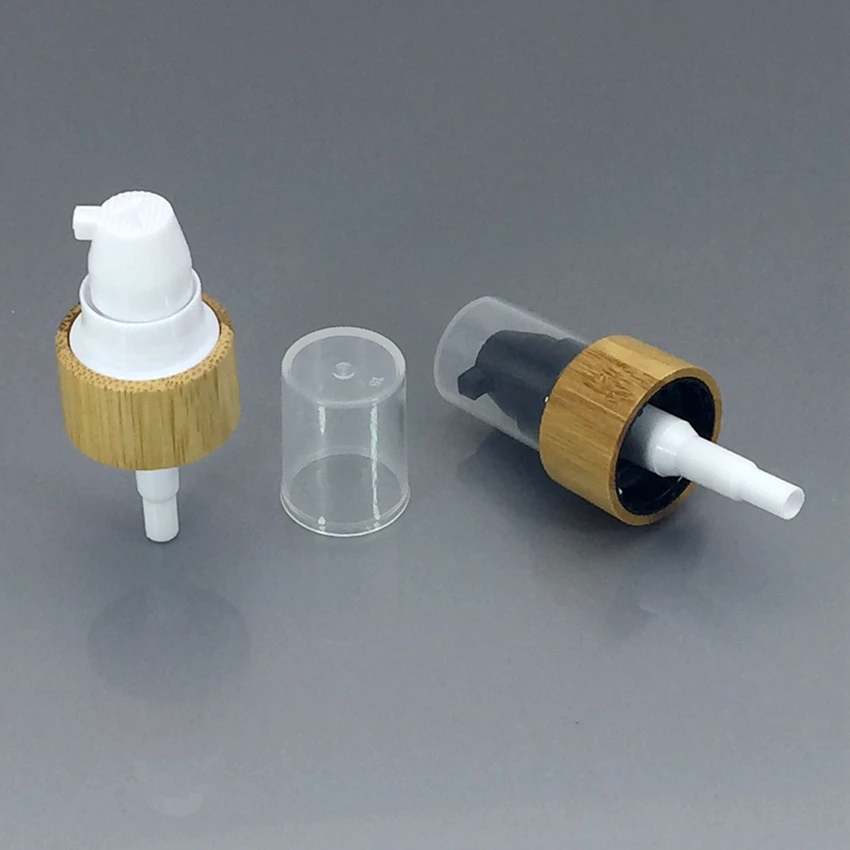 cosmetic cream pump 20/410 wood bamboo plastic treatment pump