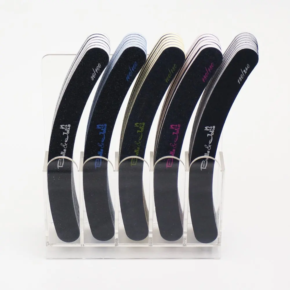 Top quality Korean sand paper emery board double side nail file black nail file oem nail files