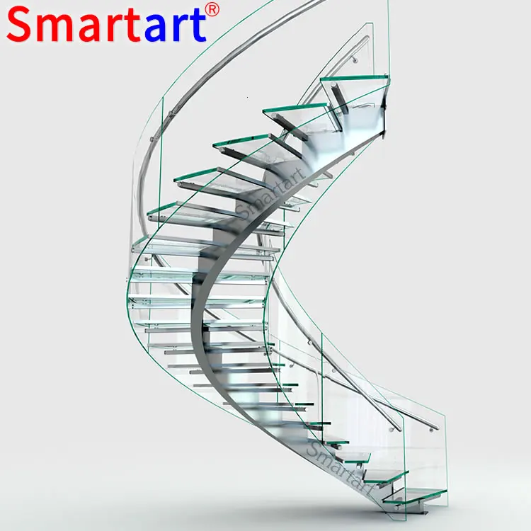Стеклянная Круглая Лестница изогнутая стеклянная лестница
