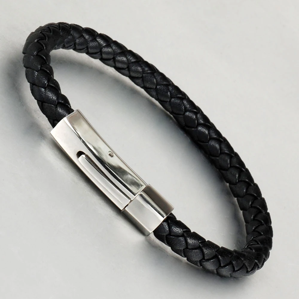 Energinox different colors germanium mens leather bracelet