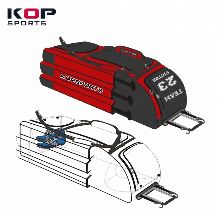 
2021 KOP SPORTS High Quality Best Softball Wheeled Baseball Bag With Shoe Compartment 