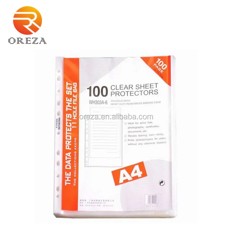 Office & school supplies 11 hole clear file bag