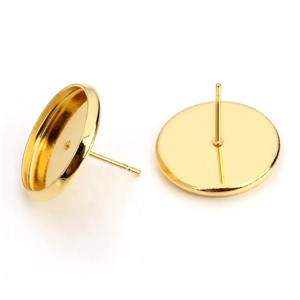 50Pcs/Bag Earring posts nuts jewelry findings - metal earring backs stopper ear studs setting components
