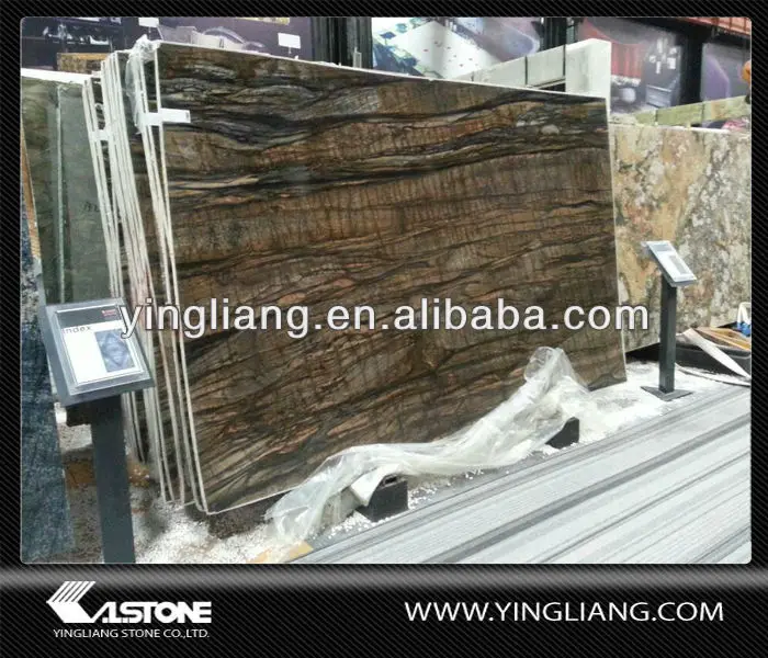 Shangrila Brown Wood Granite Slabs