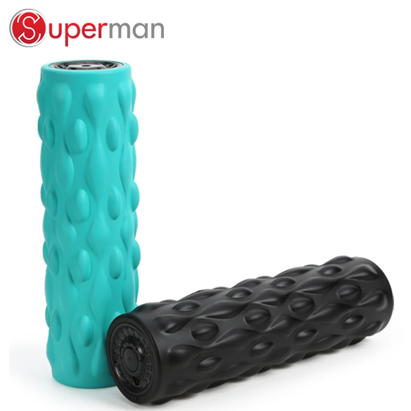 new product four Speed Electric Yoga LED Vibrating foam roller for muscle massage fitness electric yoga massage