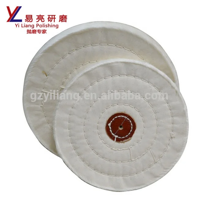 White pure original cotton bufing wheel with stitching polishing wheels
