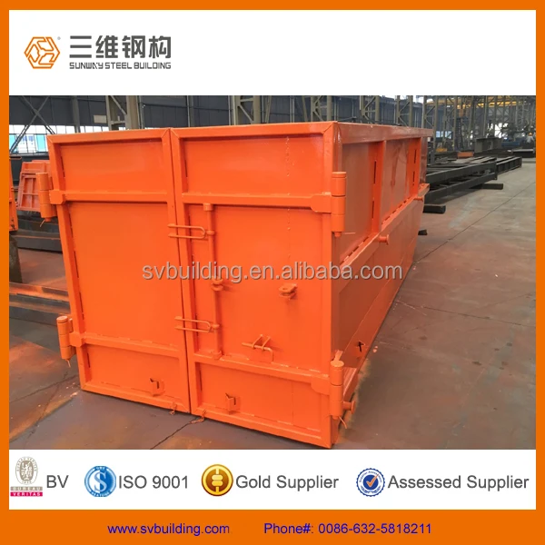 Painted Industrial skip bins with doors