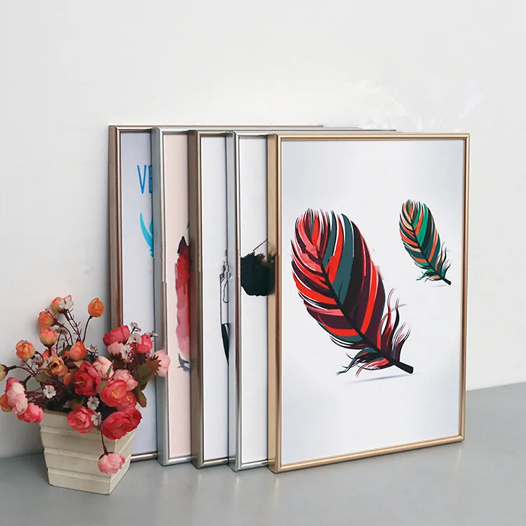 Hot selling best quality various size gold silver white black grey oak color aluminum photo frame picture frame