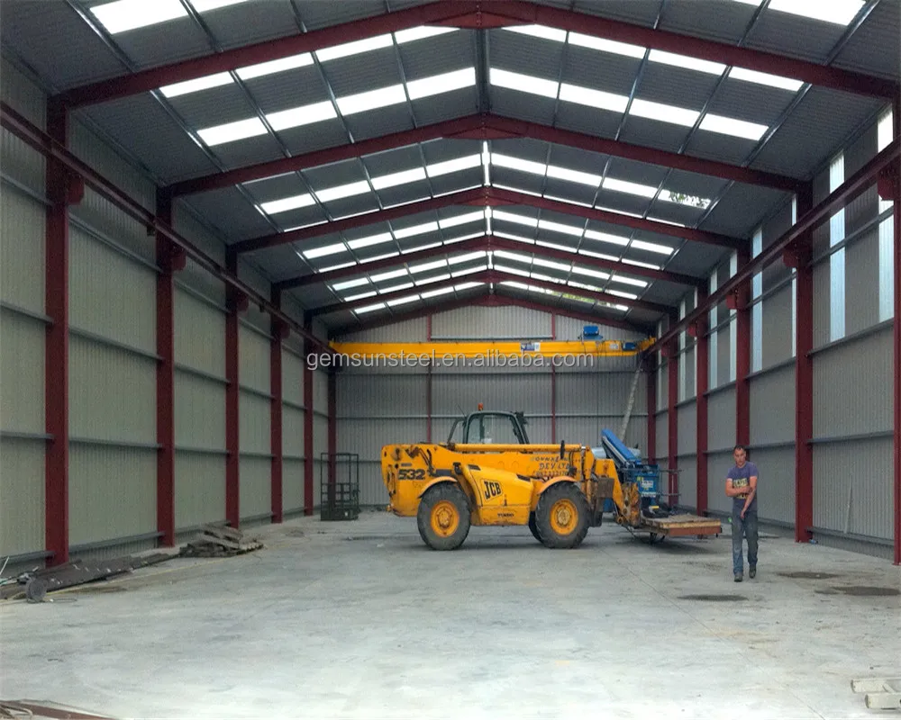 Printed coated mezzanine included prefab steel building shed