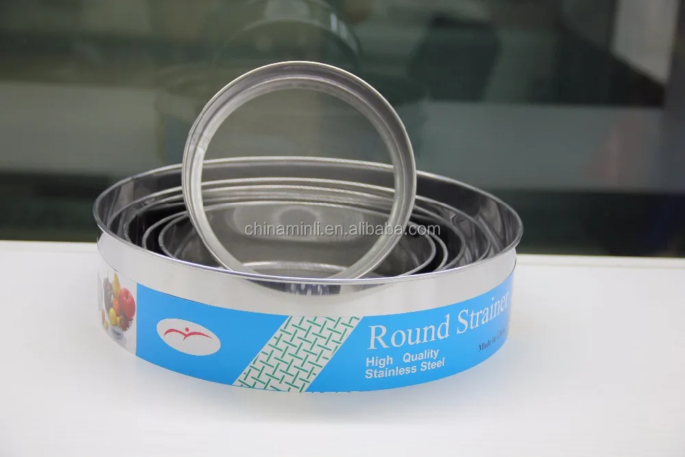 
6 Pcs Flour Sieve Kitchen Sifter Fine Mesh Strainer Stainless Steel Round Strainer Set for Baking Straining Powdering 