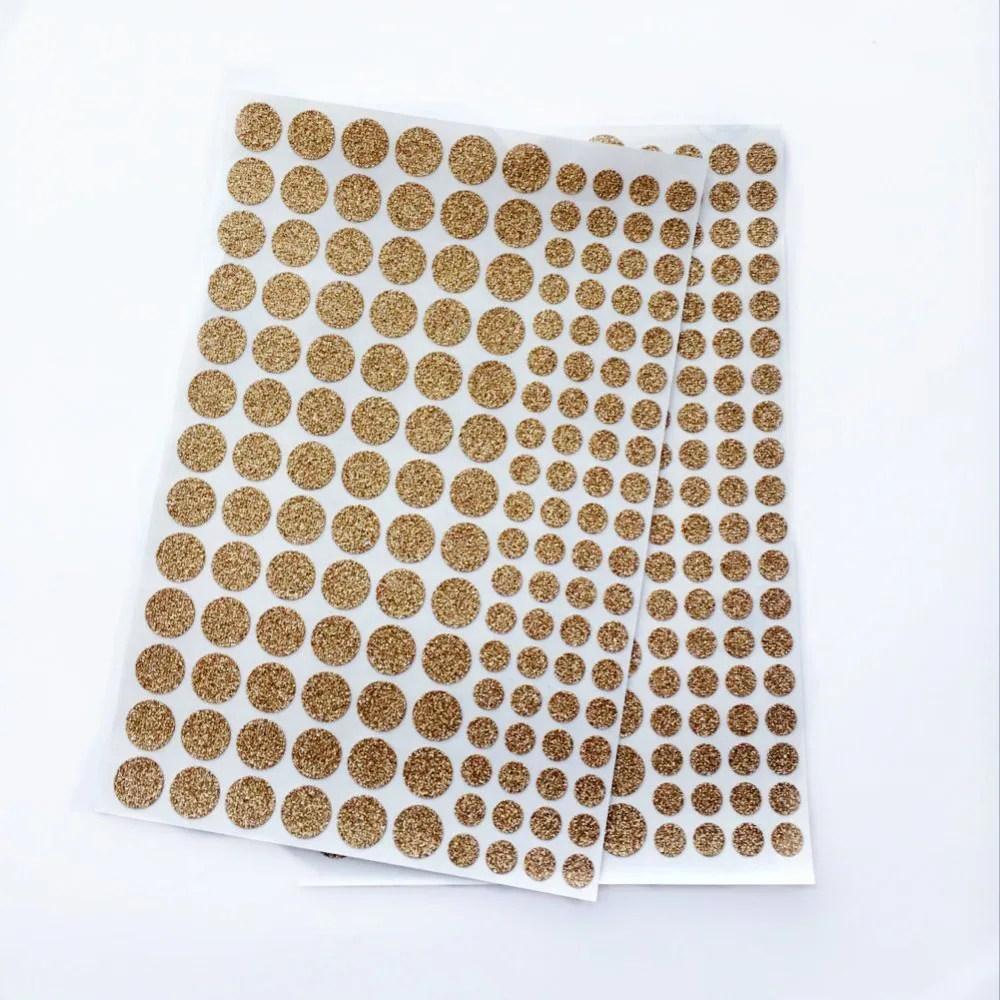 Custom Decorative Dot Sticker shimmering Gold Glitter Sparkly Circles can be used  as Envelope Seals or Dots Label Sticker