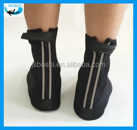 
black PU Fleece Lined gardening galoshes overshoes 