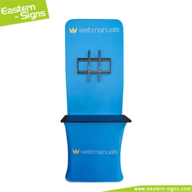 Hot sale aluminum display folding free standing advertising tv stand portable