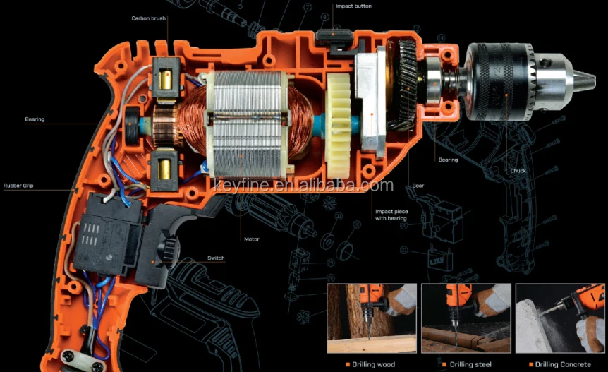 810W Semi-professional FFU GOOD IMPACT DRILL with good quality
