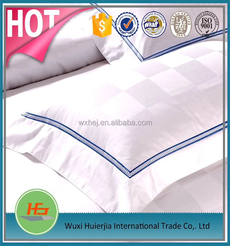 Белый queen size hotel вышитые наволочки