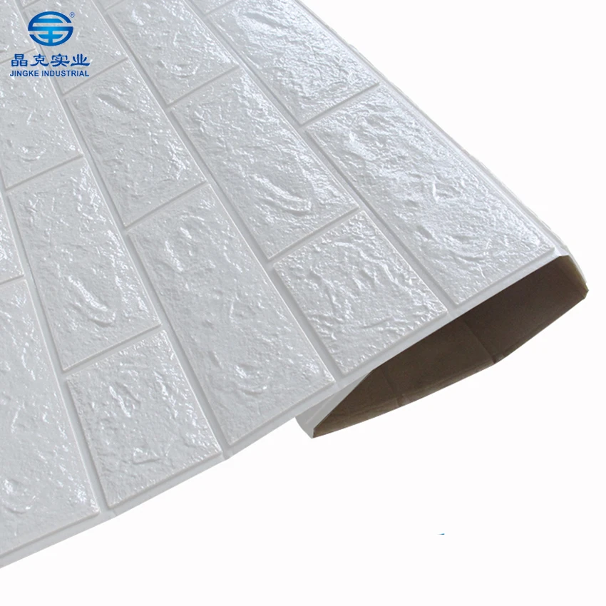 
New design wall panel 3D foam wallpaper 3D wood brick stone sticker wall coverings 