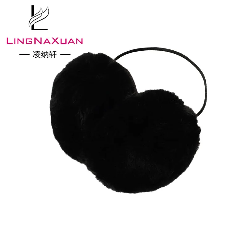 
safety winter fur sound proof headband earmuff 