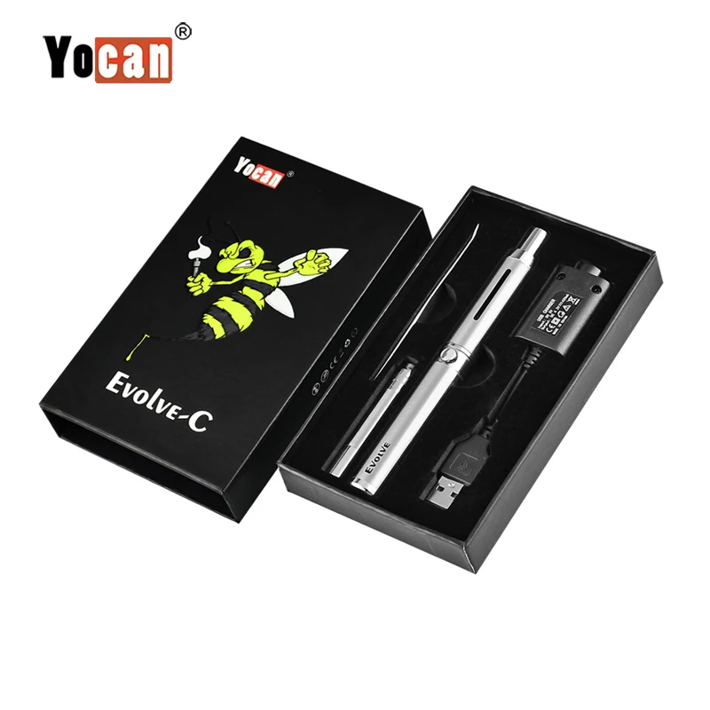 
2017 New Arrival CBD tank and wax atomizer 100% original vaporizer pen Yocan Evolve C 